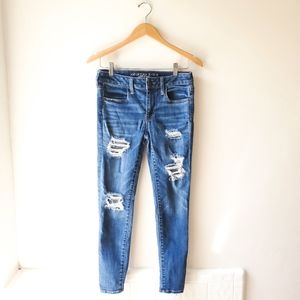 American Eagle Deconstructed Jeggings 8S